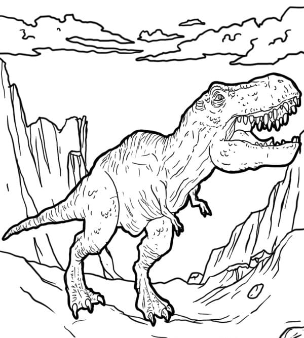 T-Rex Ausmalbilder. Kostenlos zum Ausdrucken