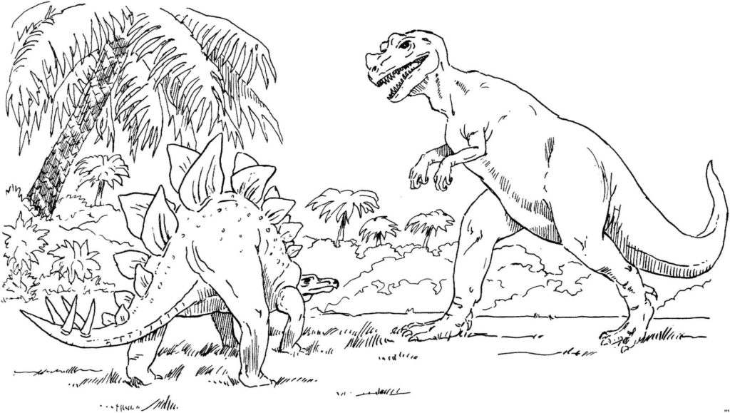 malvorlage dinosaurier t rex ausmalbild : fantastic