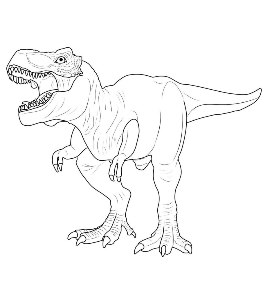 Dibujos para colorear T Rex para imprimir gratis