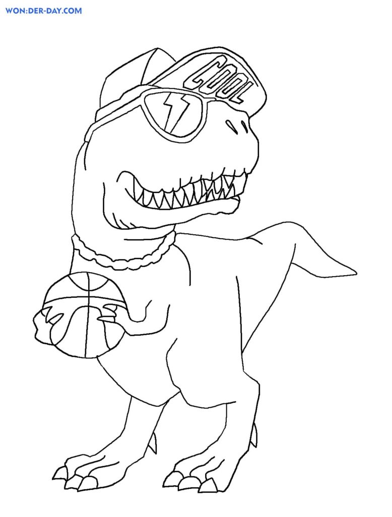 Desenhos de T-Rex para colorir e imprimir