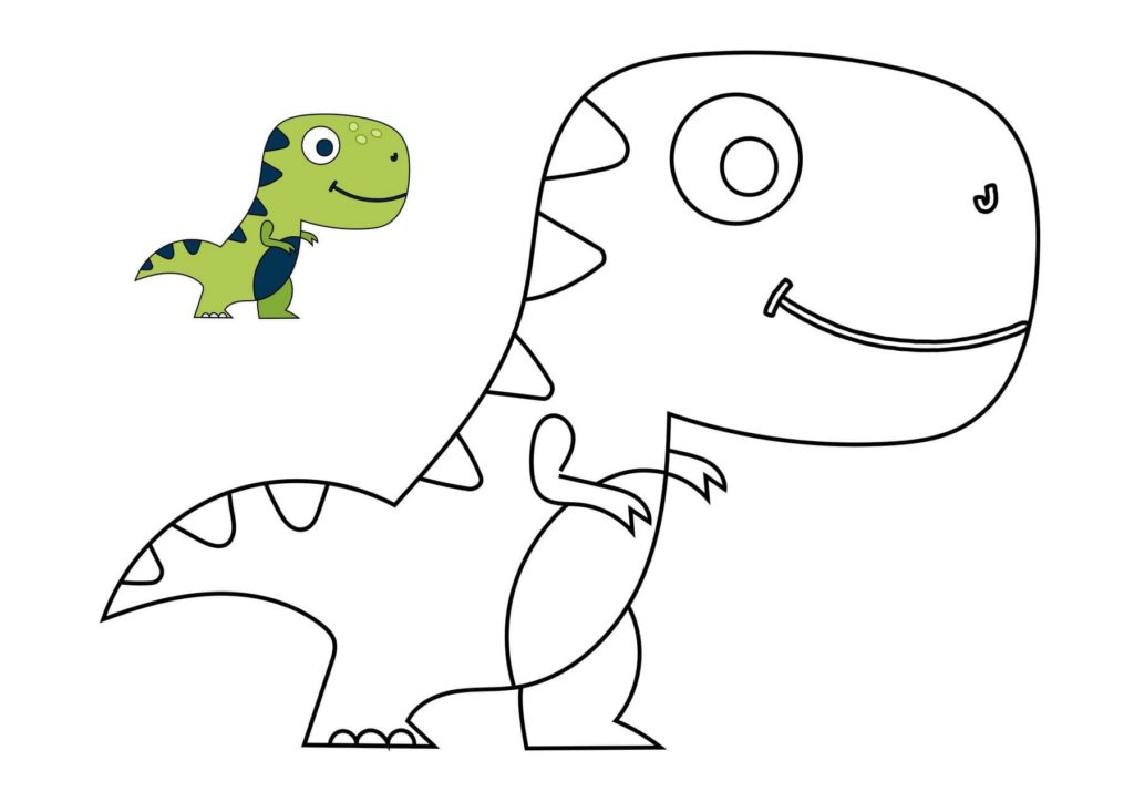 Desenhos de T-Rex para colorir e imprimir