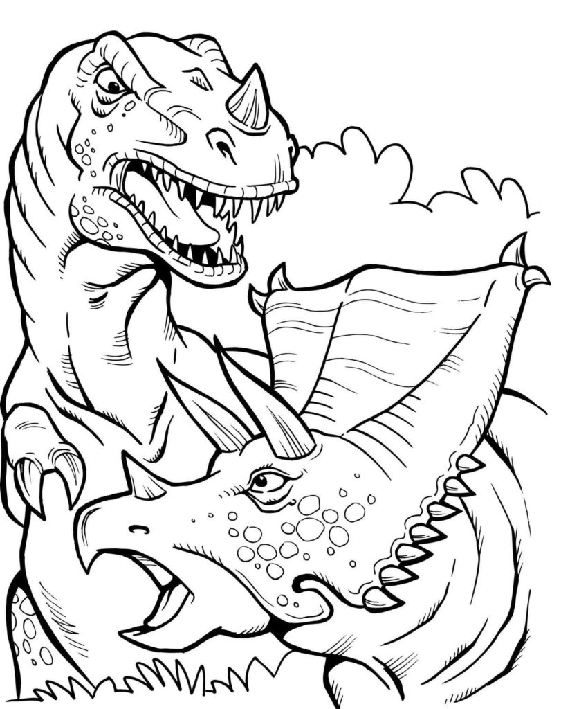 Dibujos para colorear T Rex para imprimir gratis