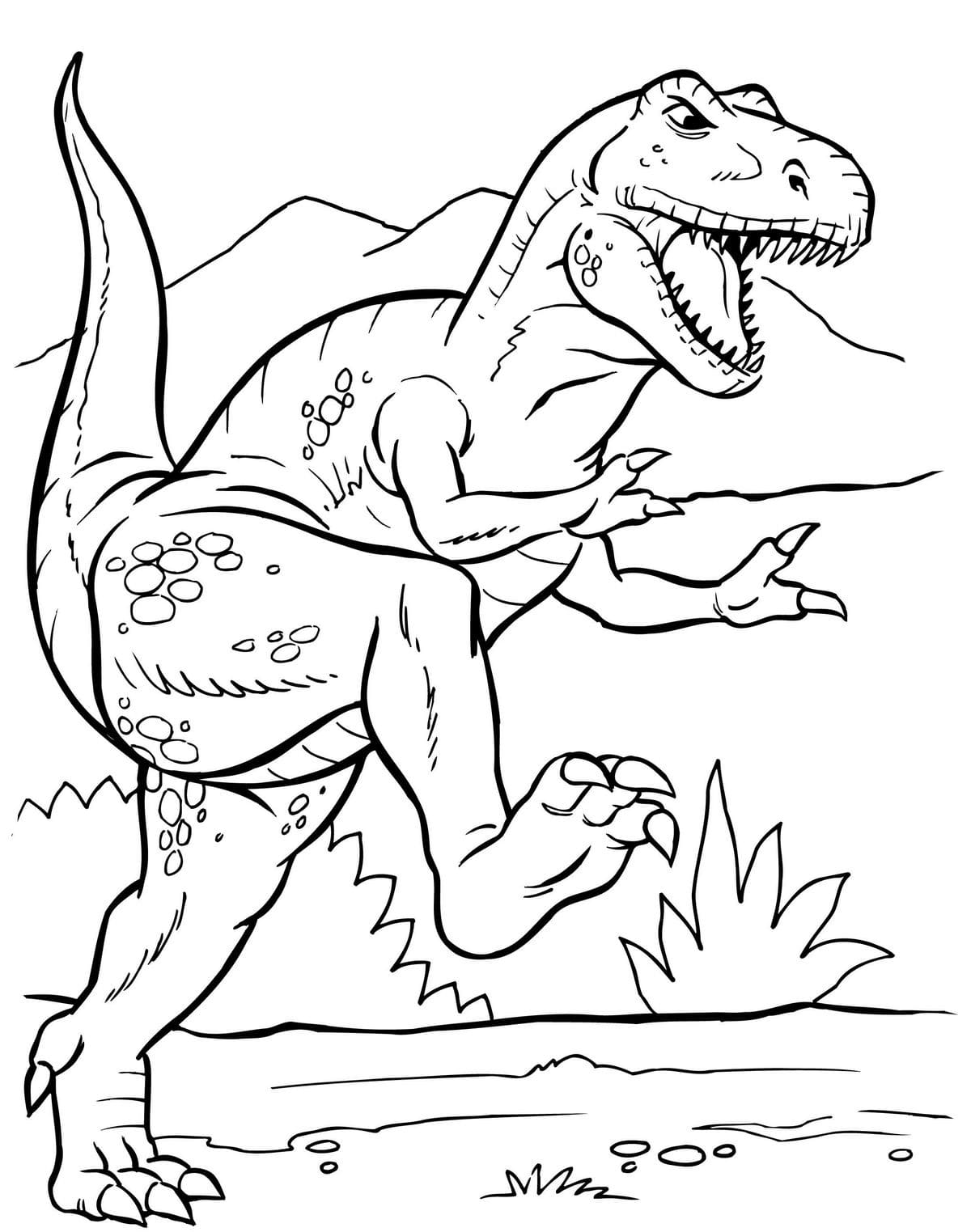t-rex ausmalbilder. kostenlos zum ausdrucken
