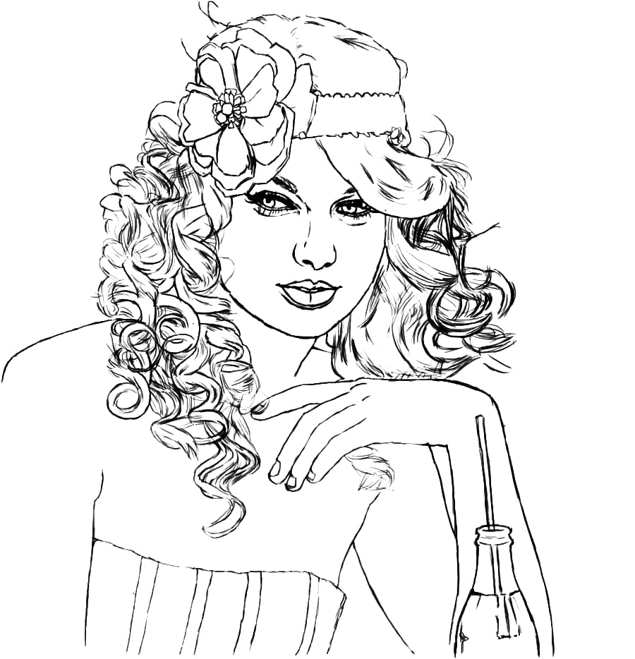 Taylor Swift Coloring Pages . Print for Free WONDER DAY — Coloring