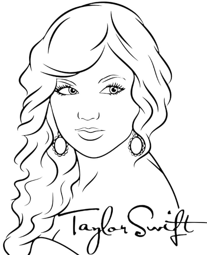 Dibujos de Taylor Swift para colorear