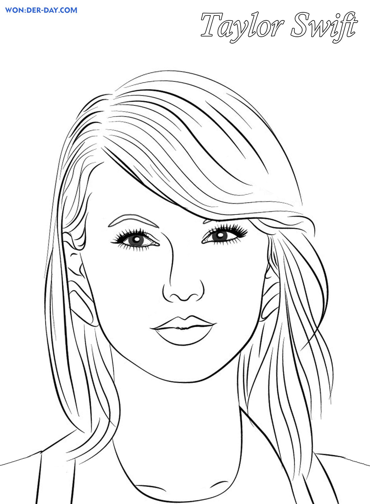 Coloriages Taylor Swift à Imprimer Gratuit pour Adultes et Enfants
