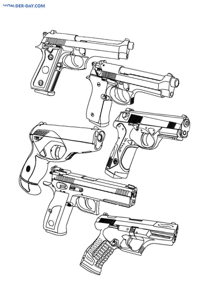 Dibujos de Armas para colorear