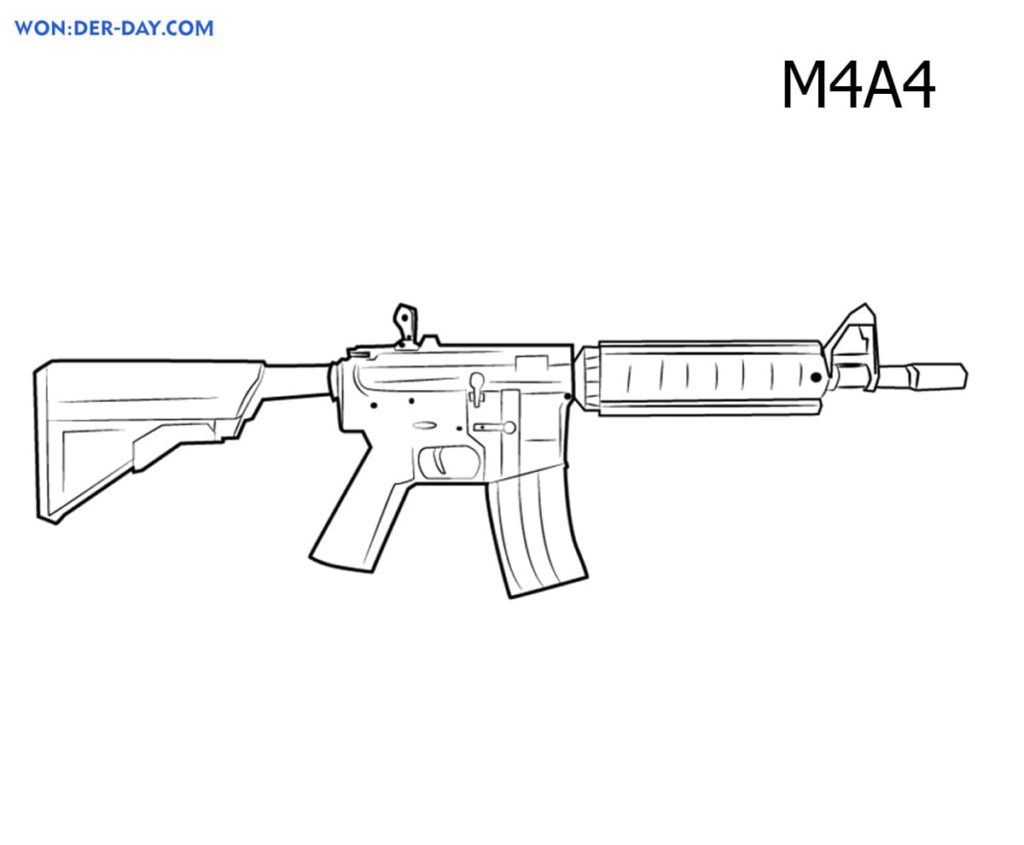 Чертёж автомата м4