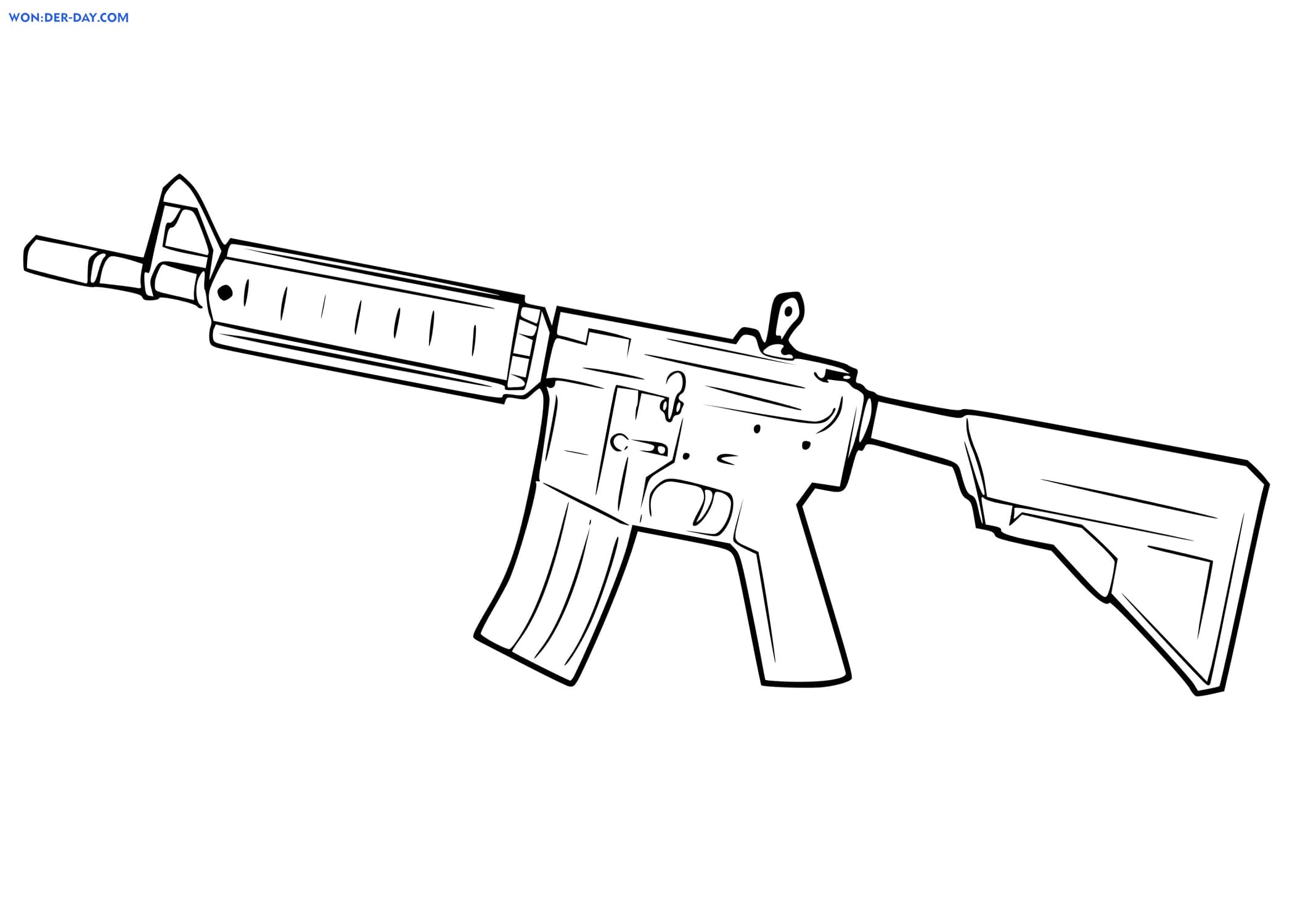 M416 pubg нарисовать фото 106