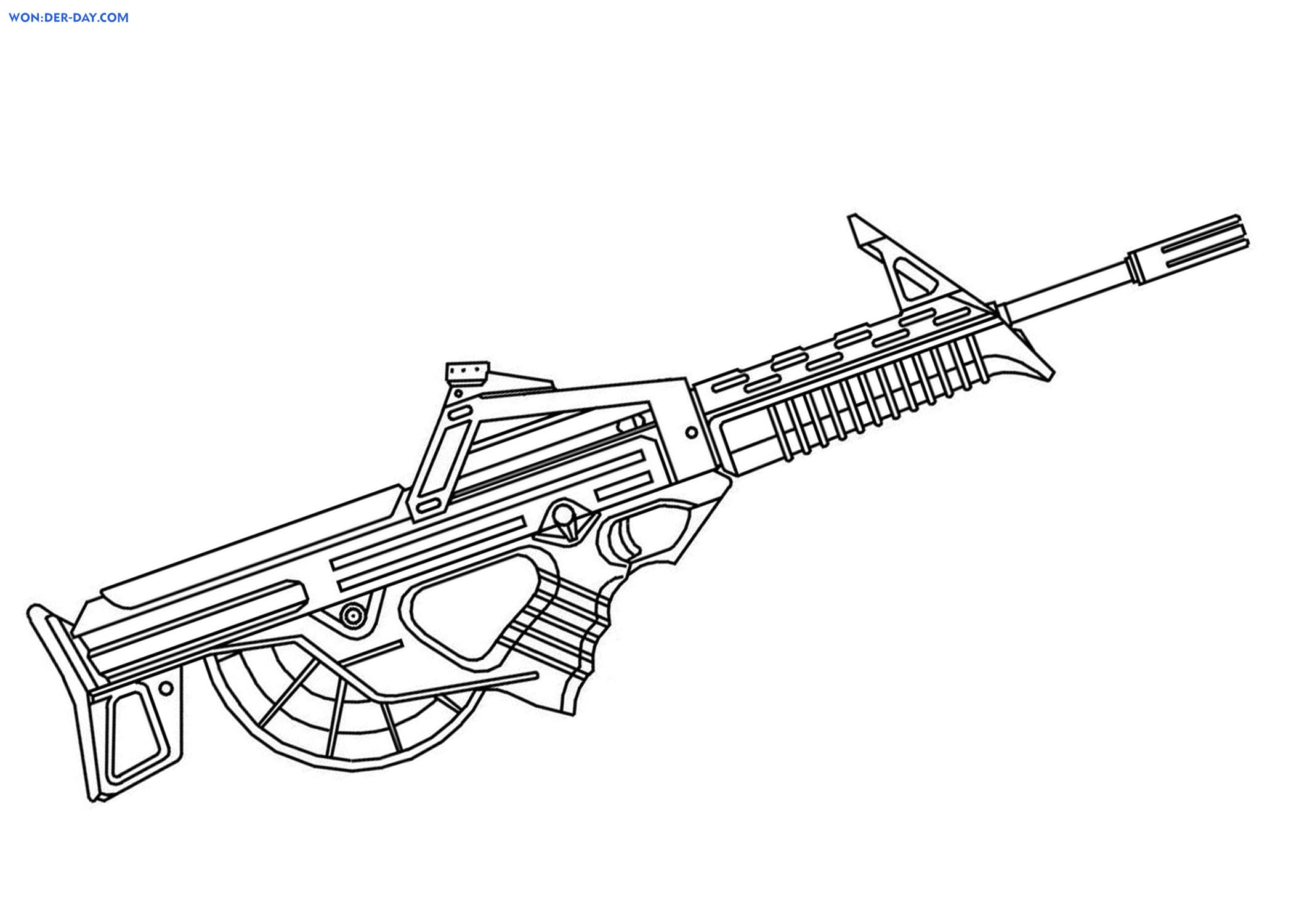 coloring pages fortnite guns