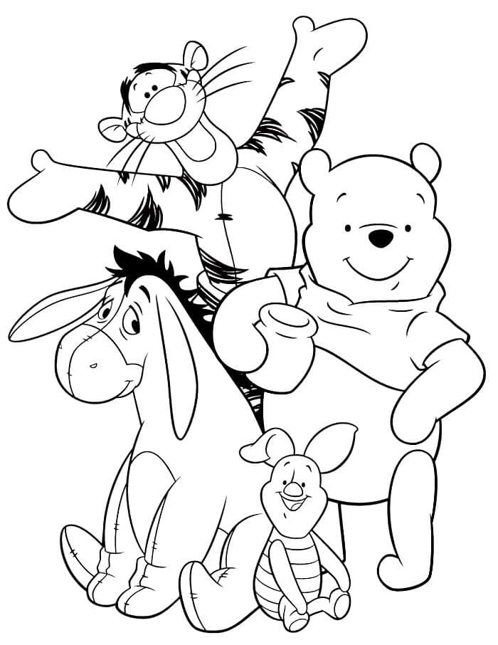 Dibujos de Winnie Pooh para colorear