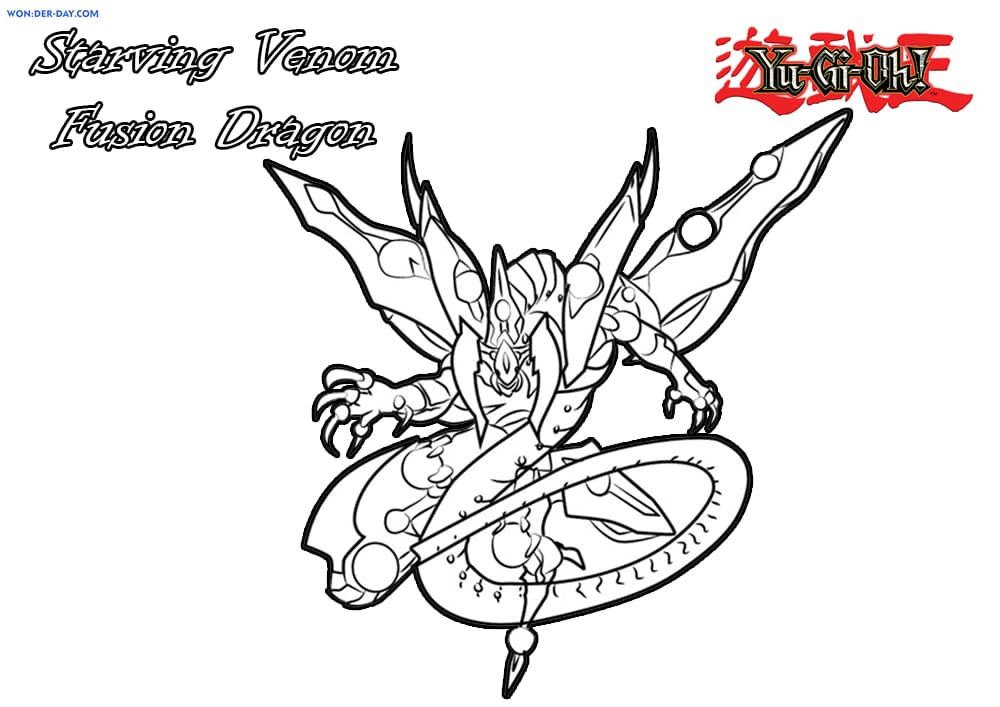 Disegni da colorare Yu-Gi-Oh. Stampa in formato A4