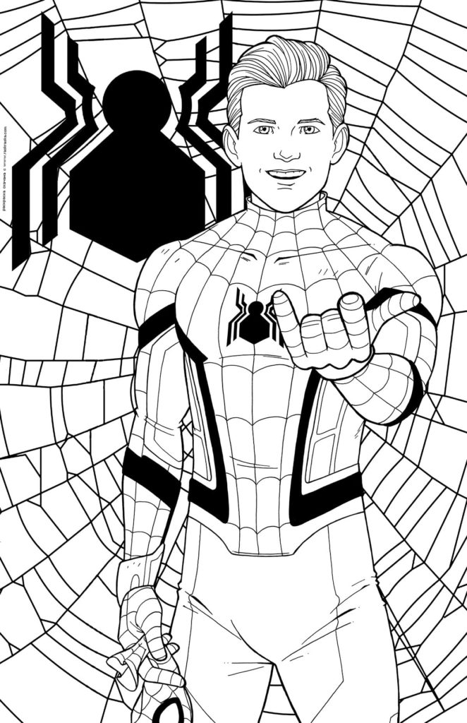 53 Coloring Pages Spiderman Tom Holland  Best HD