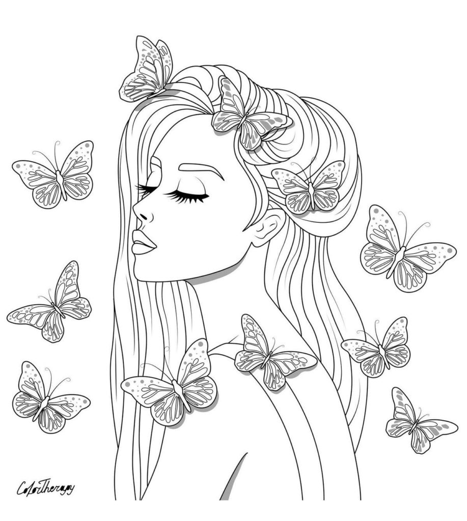 Coloring pages for girls 20 years old. Download and Print for Free