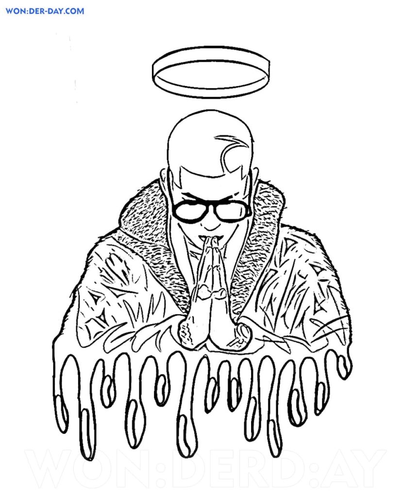 Bad Bunny Coloring Pages