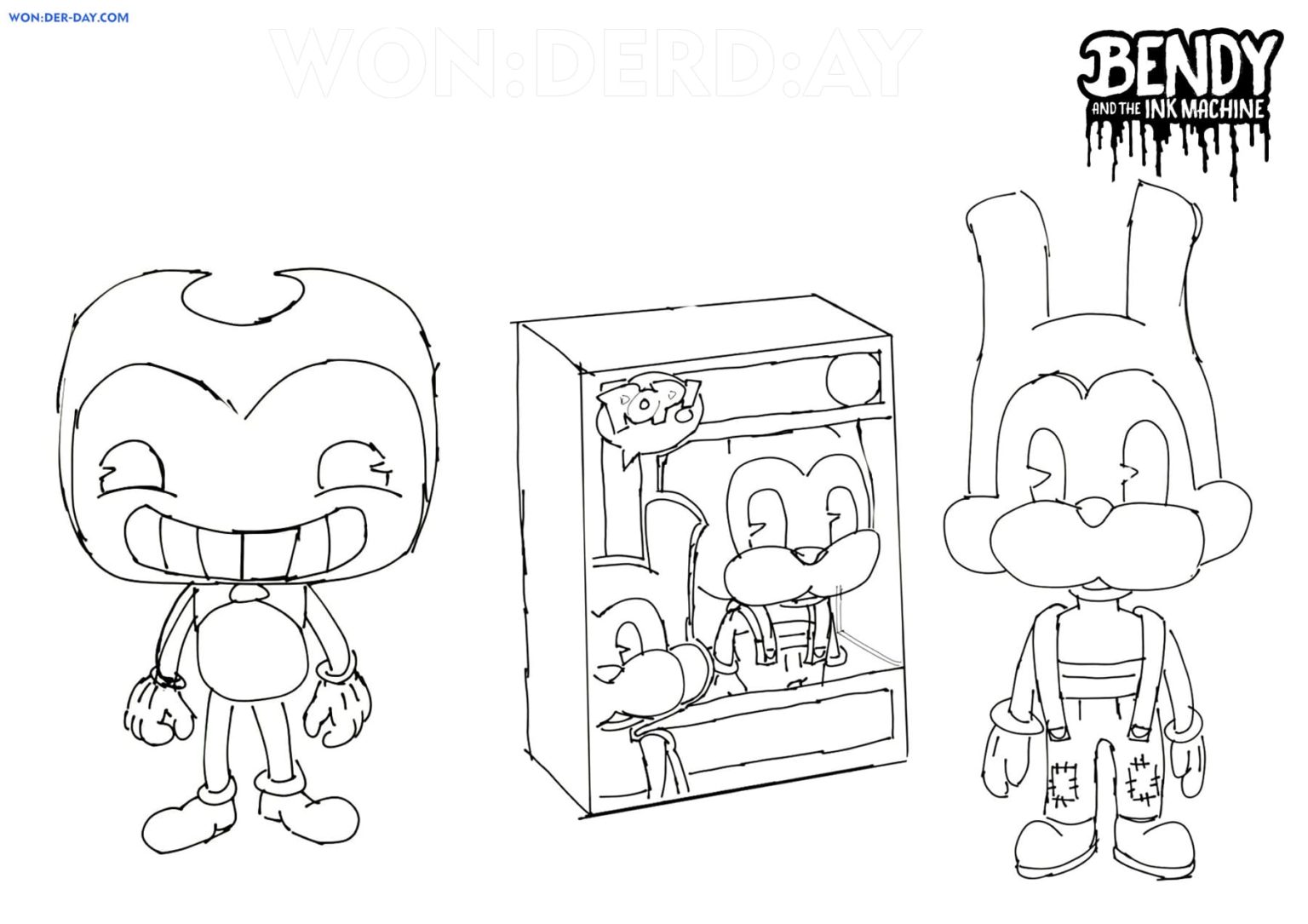 Ausmalbilder Bendy And The Ink Machine - Wonder-day.com