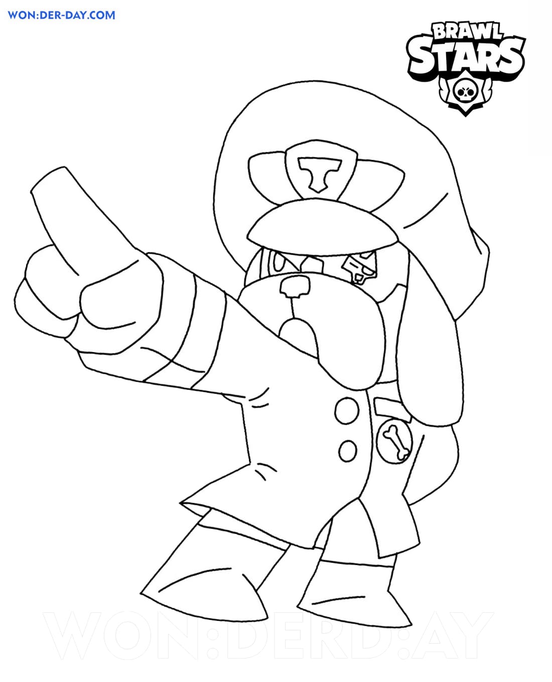 Colonel Ruffs Brawl Stars Coloring Pages 2021 Printable - 3 brawlers brawl stars coloring pages