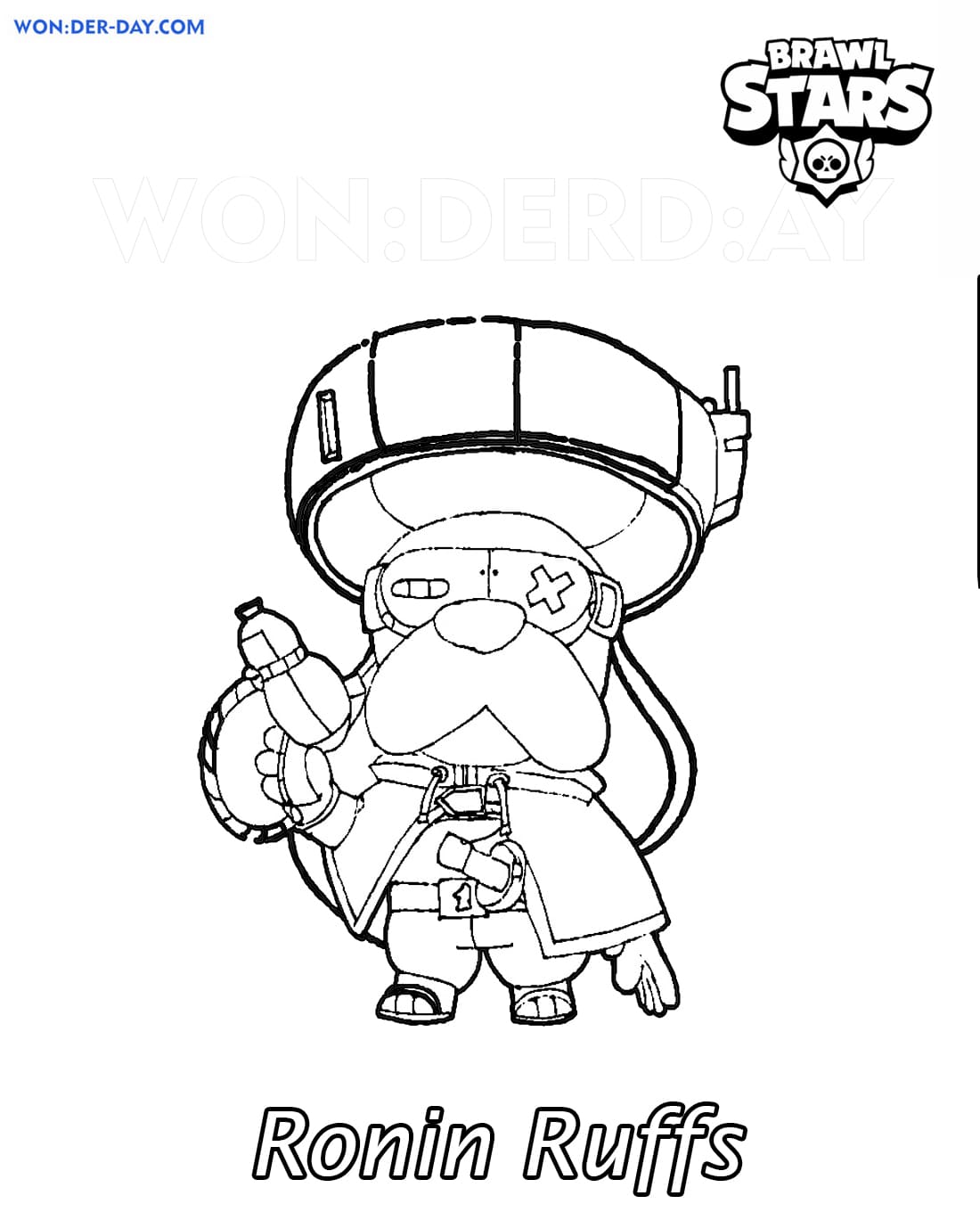Colonel Ruffs Brawl Stars Coloring Pages 2021 Printable - brawl stars colonel ruff coloring page