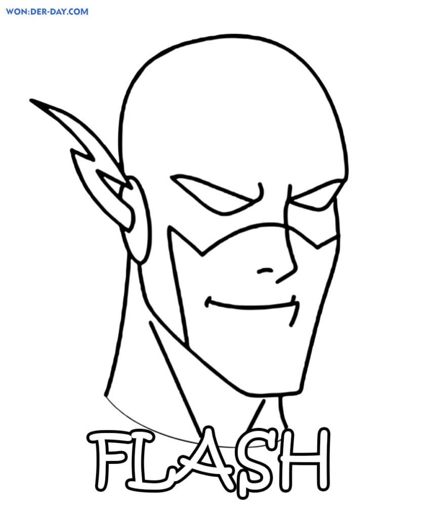 Desenhos para colorir Flash. Imprima gratuitamente