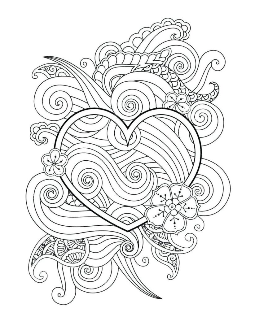 Dibujos de corazones para Colorear
