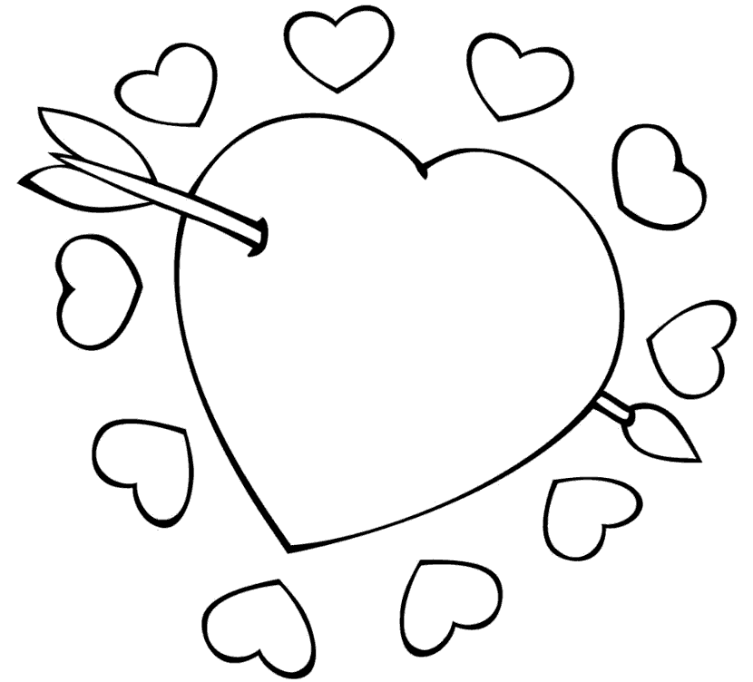 Desenhos de Coração para Colorir