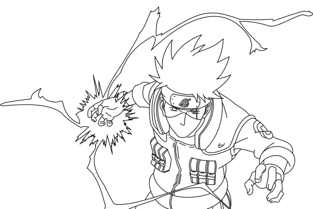 Desenho de Kakashi e Naruto para colorir - Tudodesenhos