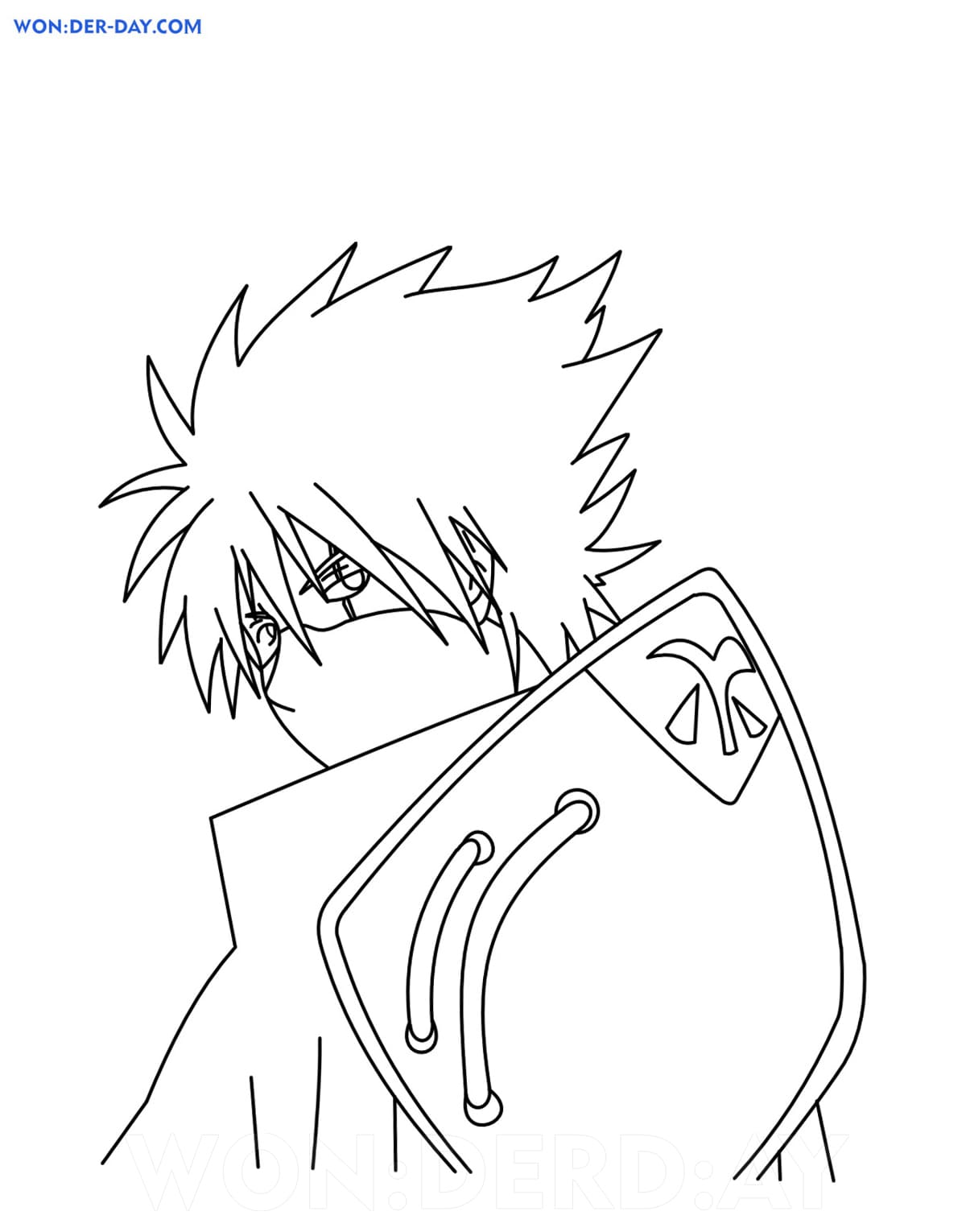 Desenhos de Kakashi para Imprimir e Colorir