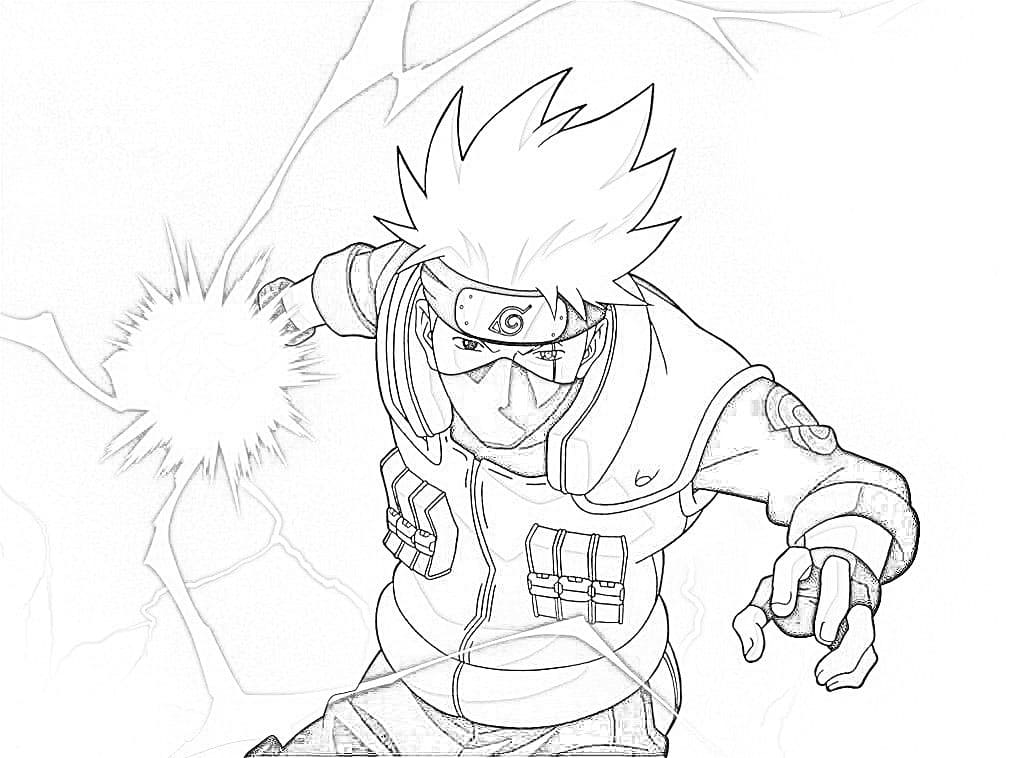 desenhos para intar e imprimir kakashi