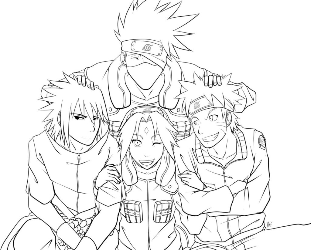 Naruto e sasuke e kakashi desenho