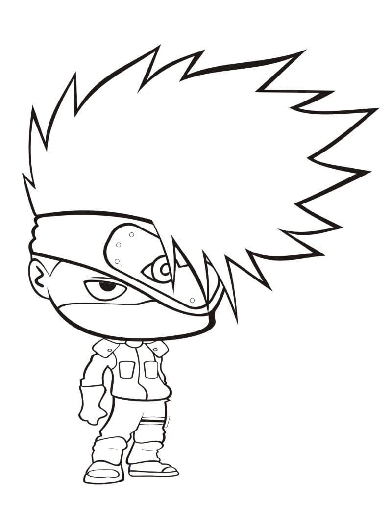 Kakashi Simples para colorir