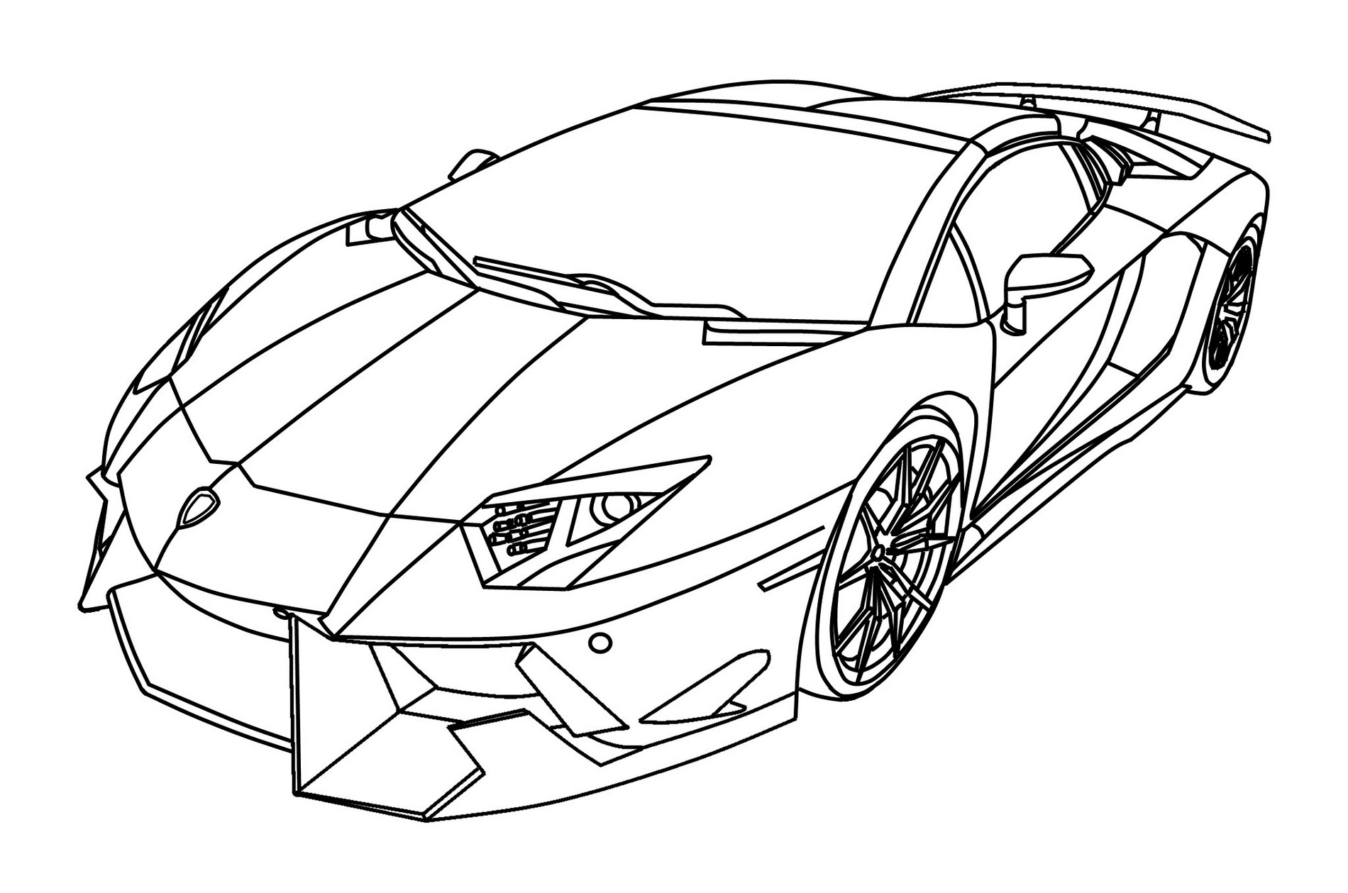 Printable Lamborghini Coloring Pages