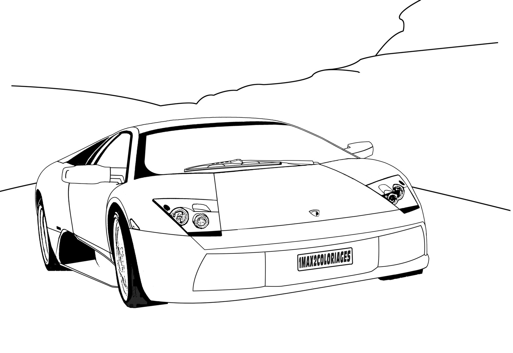 Ausmalbilder Lamborghini - Drucken Sie für Kinder