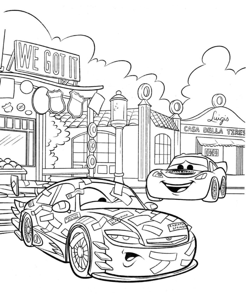 Dibujos de Cars para colorear