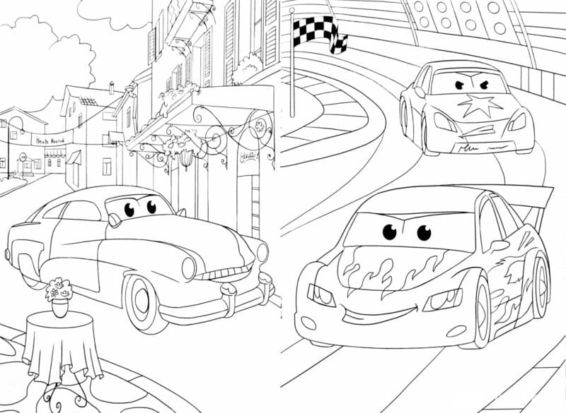  Dibujos de Cars para colorear