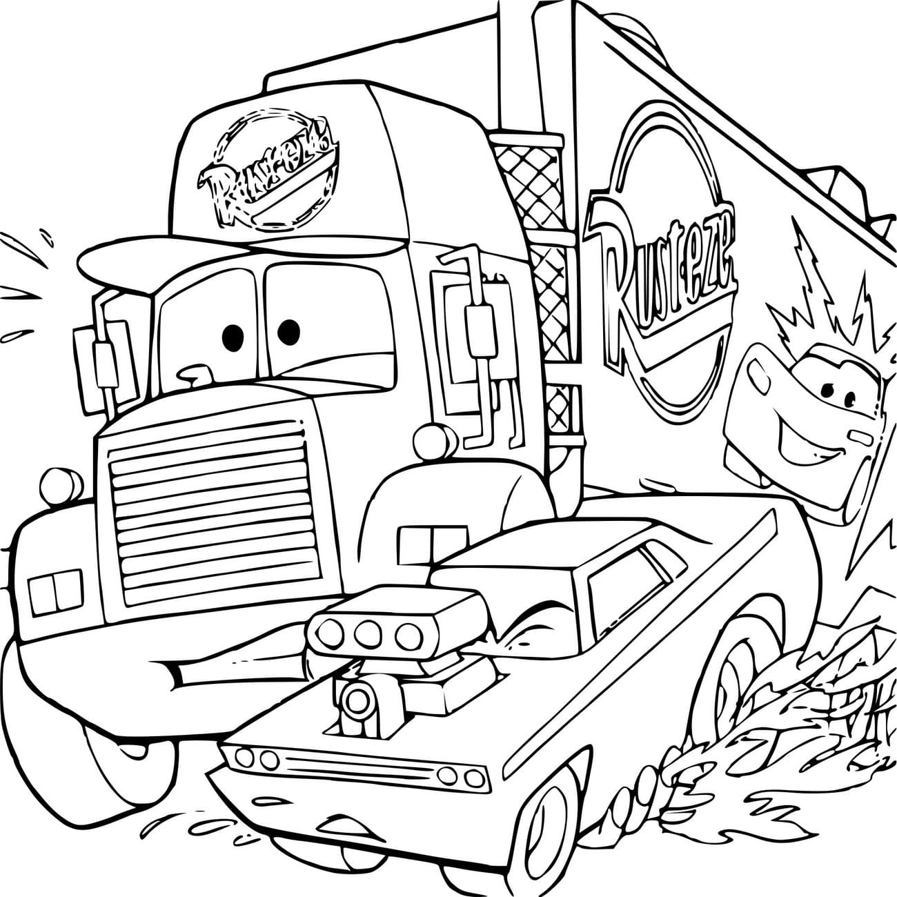 Download Lightning Mcqueen coloring pages - Free coloring pages