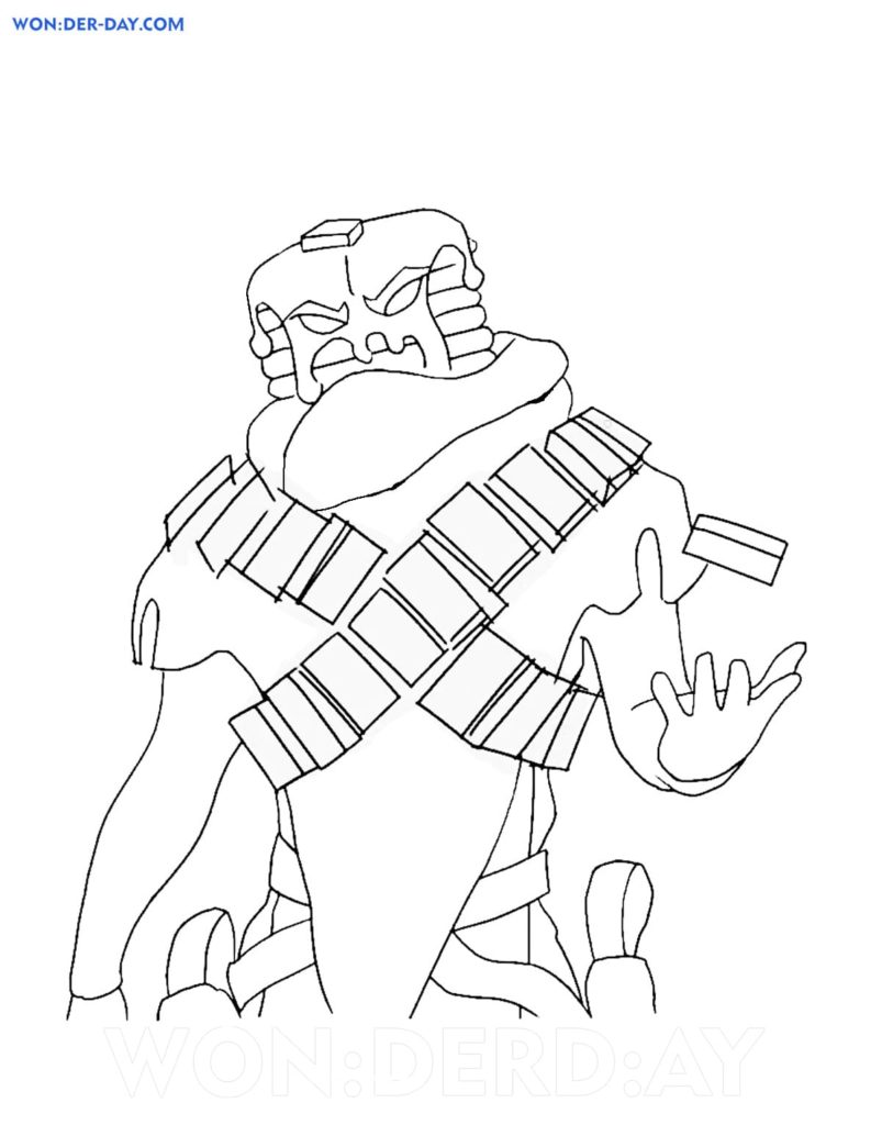 Mancake Fortnite coloring pages
