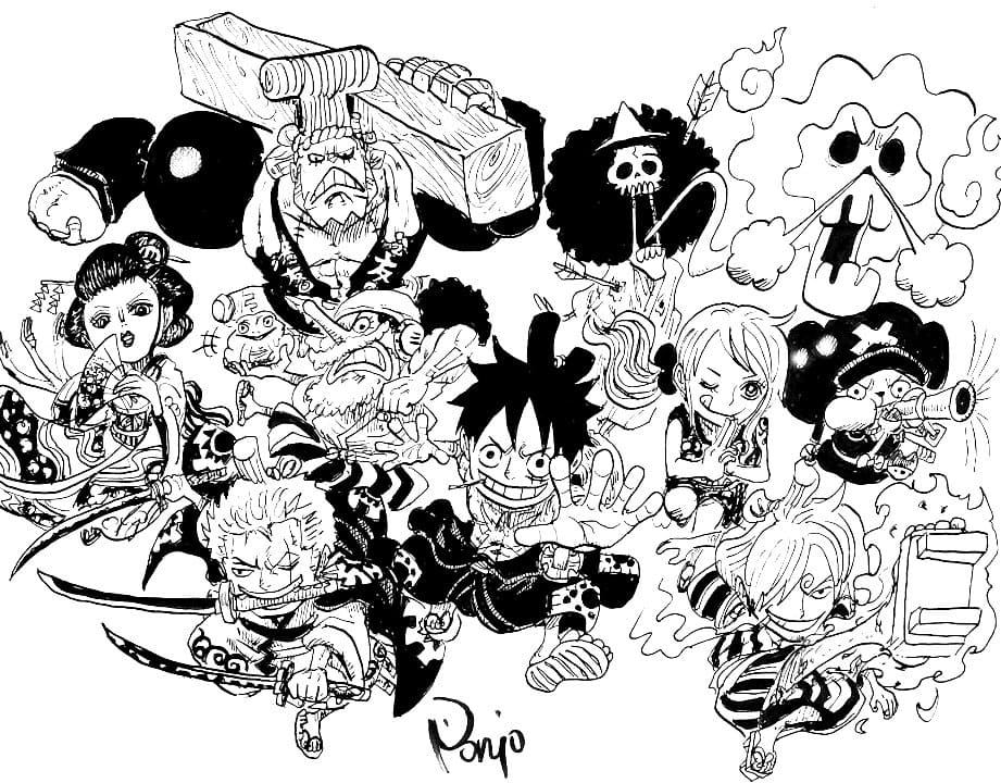 Desenhos para colorir One Piece