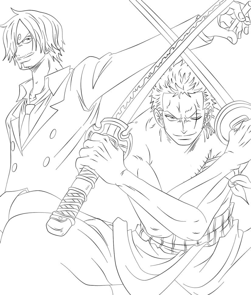 One Piece Para Colorir - Dezenas de Desenhos do Luffy e do Zoro