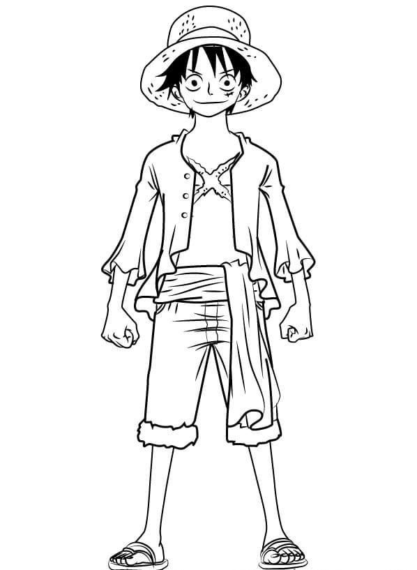 One Piece - Monkey D. Luffy - Desenhos para Colorir - Brinquedos de Papel