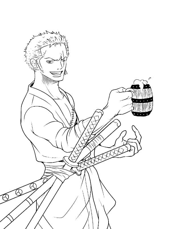 Roronoa Zoro Coloring Pages Printable for Free Download