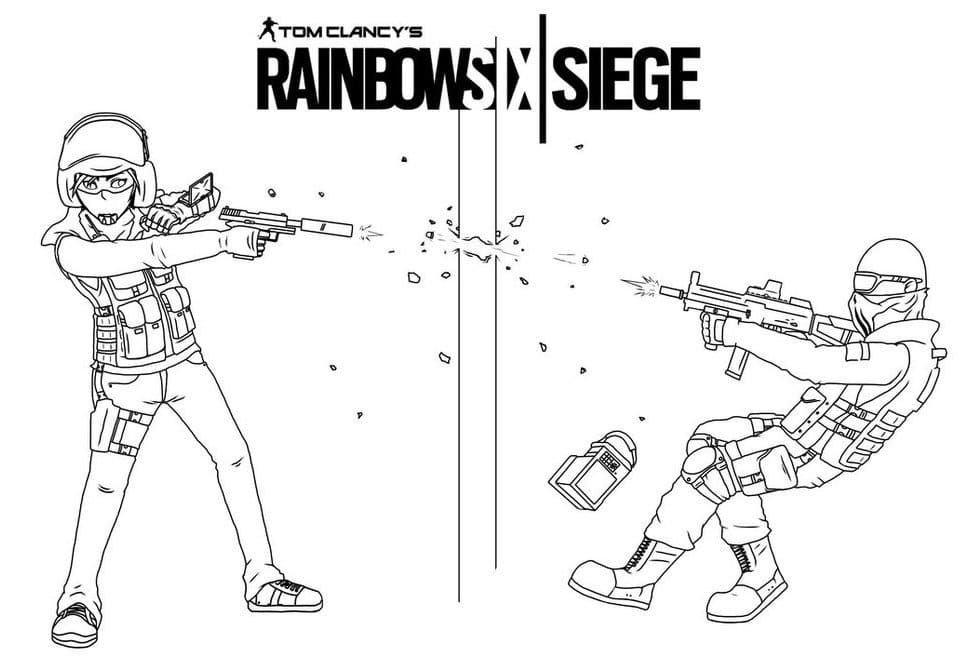 Disegni da colorare di Rainbow Six Siege