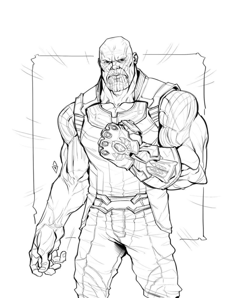 Thanos coloring pages. Free printable coloring pages