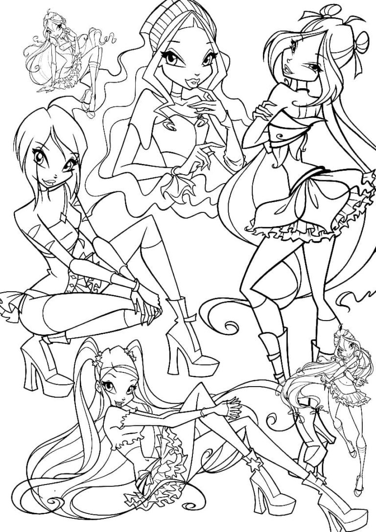 Winx Club coloring pages. Print for free | WONDER DAY — Coloring pages ...