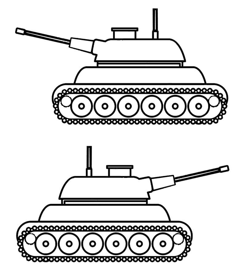 Desenhos de Tanque para colorir