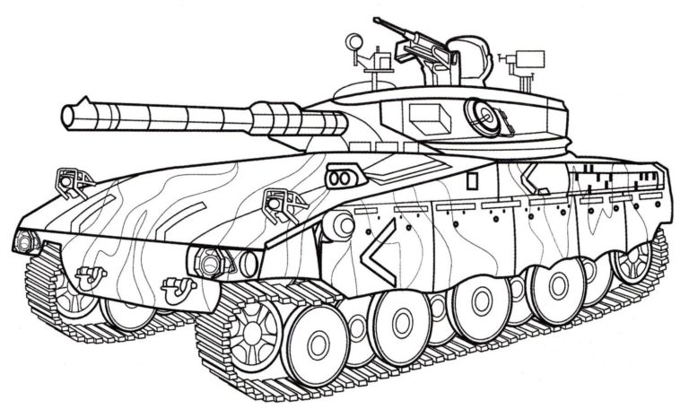 Танкист картинка для детей раскраска