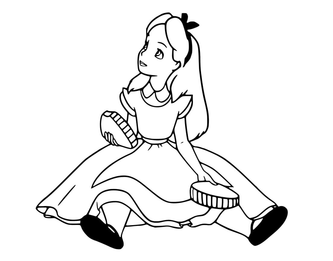 Alice in Wonderland coloring pages - 90 Free images for Print
