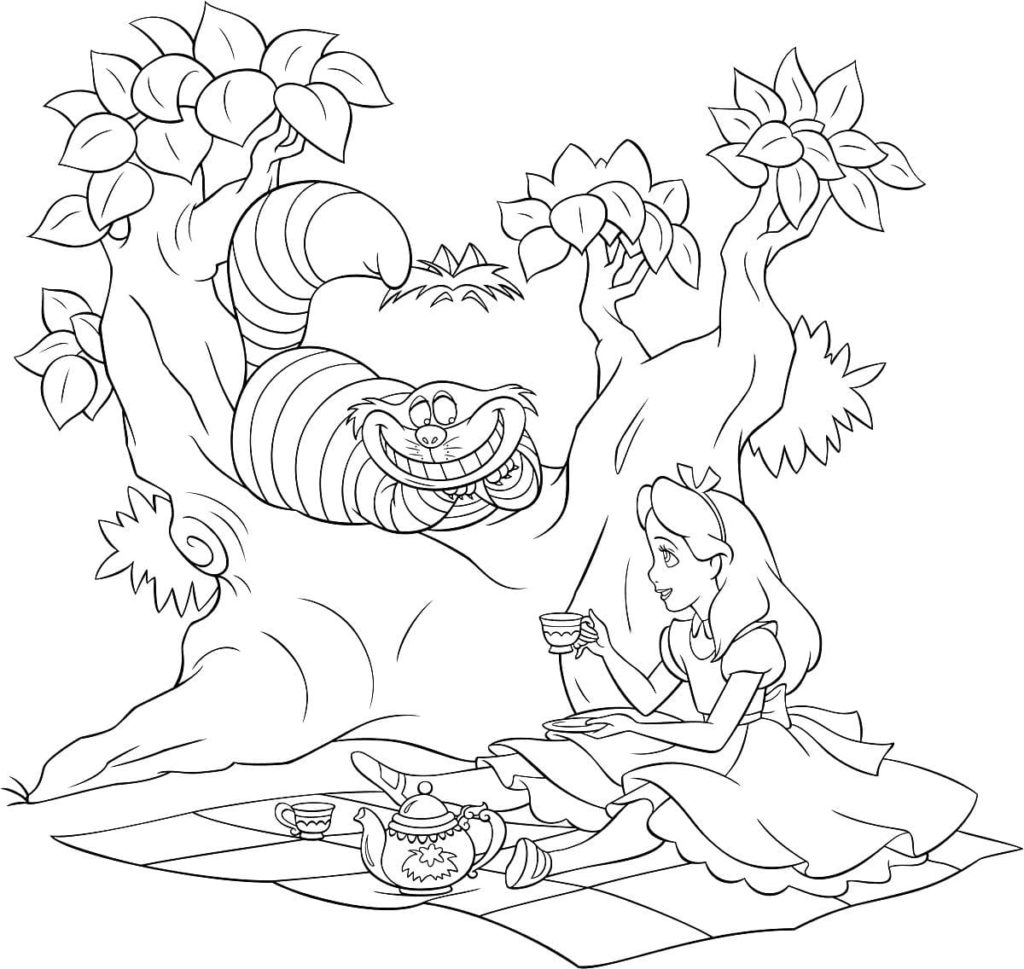 Alice in Wonderland coloring pages
