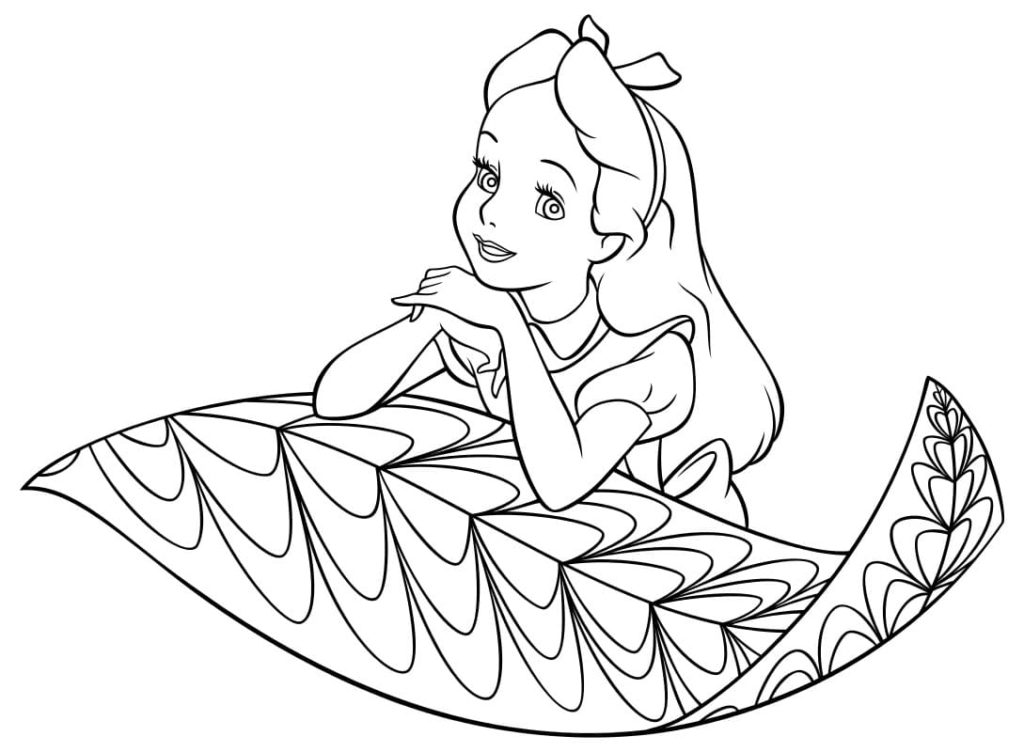 Desenhos de Alice no País das Maravilhas para colorir