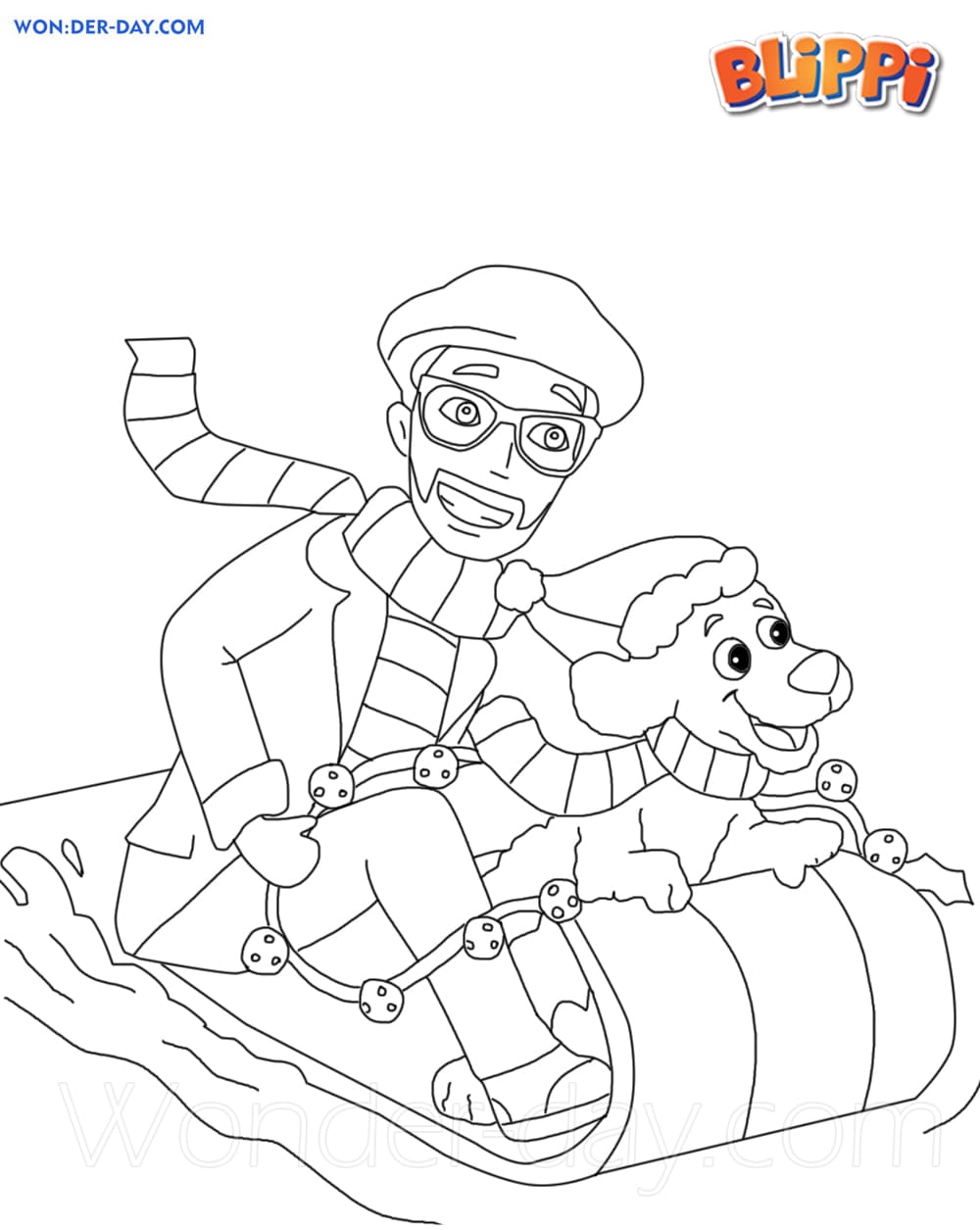 58 Collection Blippi Christmas Coloring Pages  Latest Free