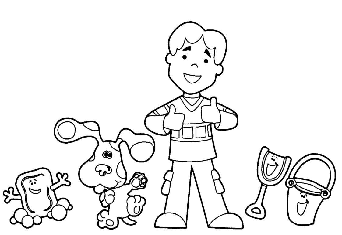 663 Unicorn Blues Clues Christmas Coloring Pages with Animal character